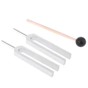 

Pair of Tuning Forks (440Hz) in Wood Bases for physics experiment with mallet G6KA