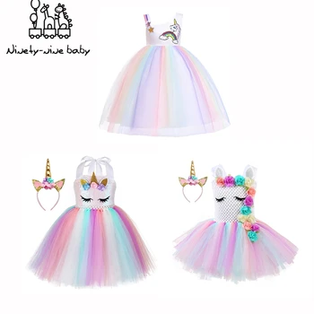 

Unicorn Party Dress Kids Dresses For Girls Halloween Dress Elsa Costume Children Girls Princess Dress fantasia infantil vestido
