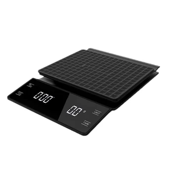 

3kg/0.1g Electronic Coffee Scale with Timer High Accuracy Digital Kitchen Scale Timer Coffee Weight Balance without Battery