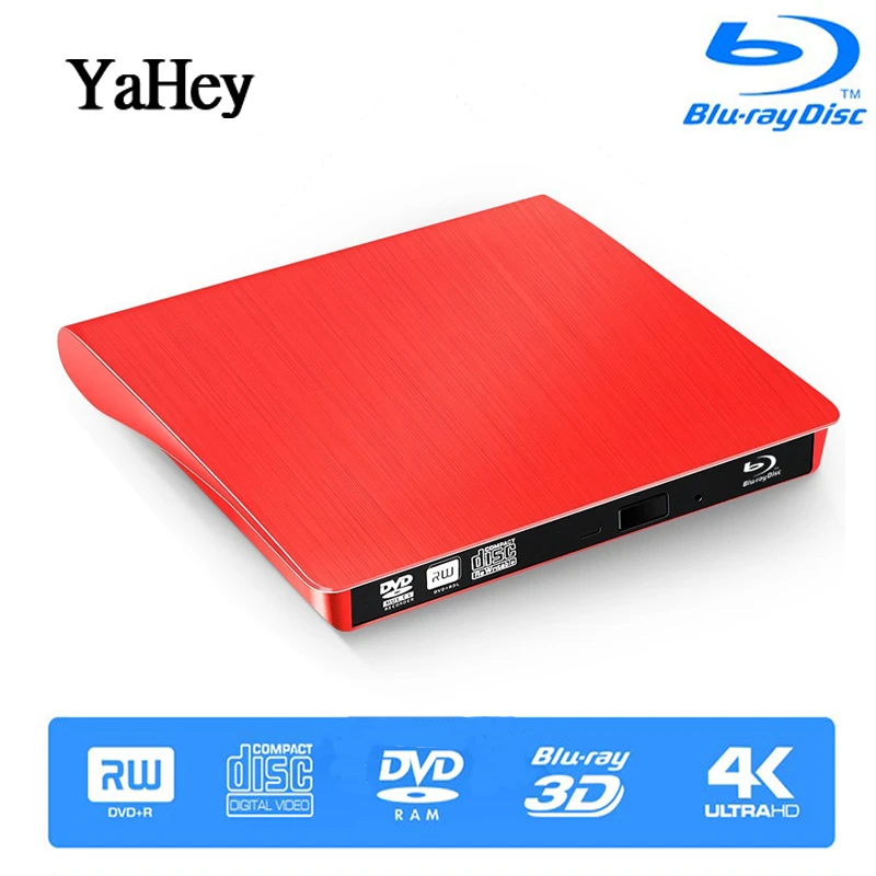 USB3.0 Blu-Ray плеер Внешний оптический привод Bluray BD-ROM DVD RW Писатель горелки для Macbook ноутбук компьютер+ чехол для привода сумка
