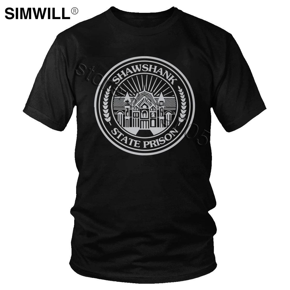 Винтажная Футболка Shawshank State Prison Мужская хлопковая футболка с коротким рукавом и