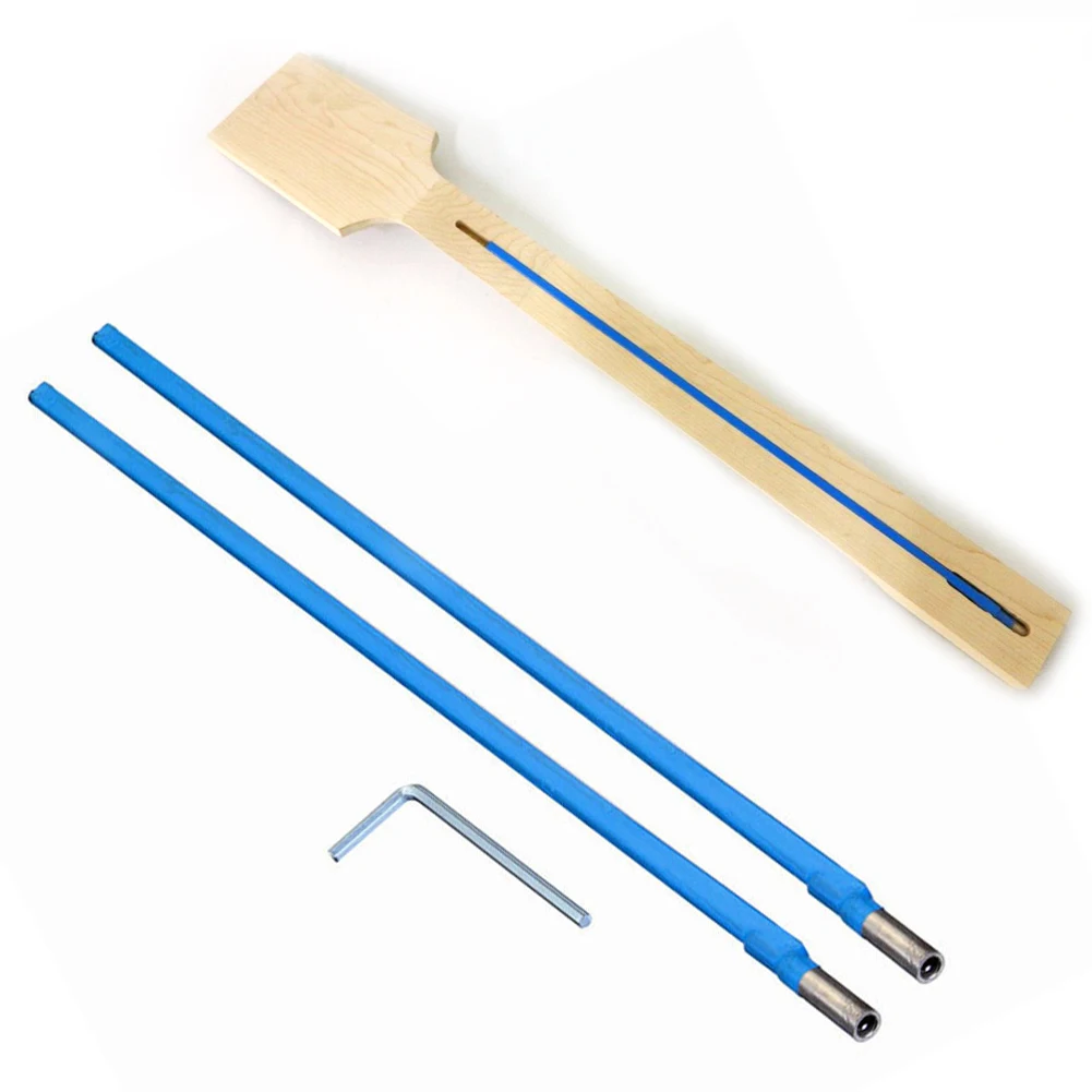 2PCS Dual-use Pole Electric Guitar Truss Rod Steel A3 9X420mm+Wrench High Quality
