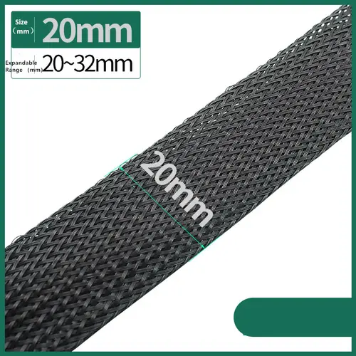 Dropship 1/5/10/50/M Black Insulated Braid Sleeving 4/6/8/10/12/14/20/25mm Tight PET Wire Cable Gland Protection Cable Sleeve - Image 21