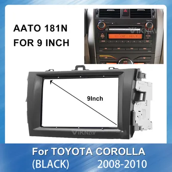 

2DIN Car Radio Fascia for Toyota Corolla 2008-2010 (black) Audio Player Stereo DVD Panel Adapter Frame Dash Mount Installation