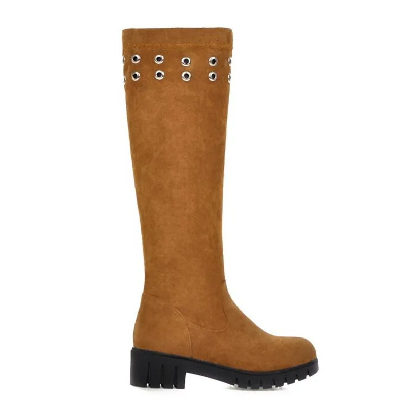 Новая обувь высокого качества с рисунком Bottes Модные женские ботфорты туфли-лодочки на 4 см женские ботинки с круглым носком США 3-11, 12