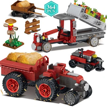 

364pcs Creator Design Super Farm Tractor Building Blocks with Action Figures Bricks Toys Children Halloween Christmas Gift