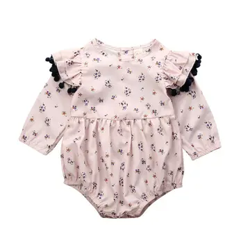 

Infant Kid Baby Girl Autumn Clothes Flower Tassel Romper Bodysuit Outfit 0-2Y /BY
