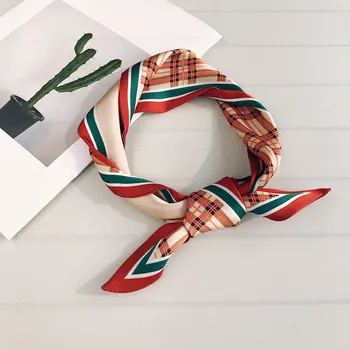 

J1314 Retro style Double-sided lattice Pointed scarf Ribbon Bandage Hairband