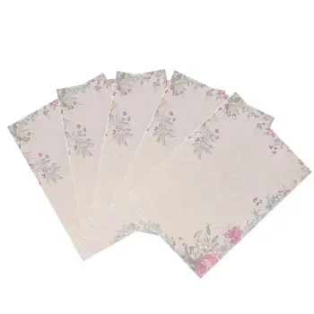 

50pcs European Style Paper Retro Writing Paper Vintage Letter Paper Romantic Stationery (Green Rose)