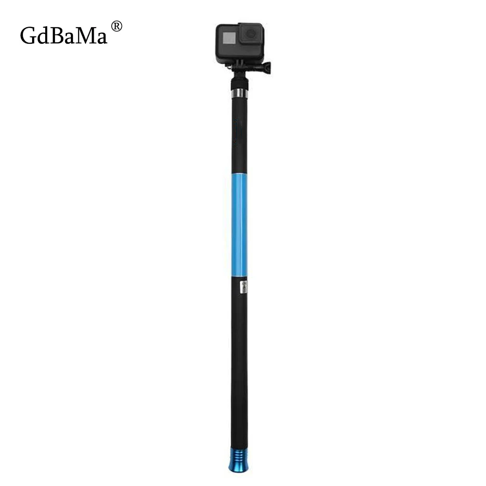 

106" Long Carbon Fiber Handheld Selfie Stick Portable Extendable Pole Monopod for GoPro Hero 6 5 4 3 Xiaomi YI SJCAM Eken SOOCOO