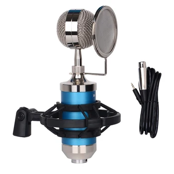 

Recording Mic Condenser mini Microphone Kit with Plastic Shock Mount Pop Filter Low Noise for Video Vocal Live Streaming Singing