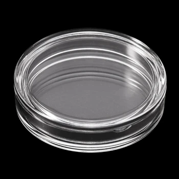 

38.6mm Clear Round Acrylic Coin Capsule Storage Box Holder Case For Silver 2 oz