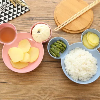 

Cute Mickey Cartoon Grid Small Dish Snack Dip Dish Creative Household Tableware Seasoning Dish Vinegar Dish Seasoning Dish