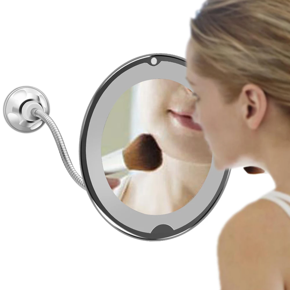Новый светодиодный зеркало для макияжа с освещенный туалетный столик зеркало 10X 7x увеличительное espelho вращение на 360 градусов дропшиппинг