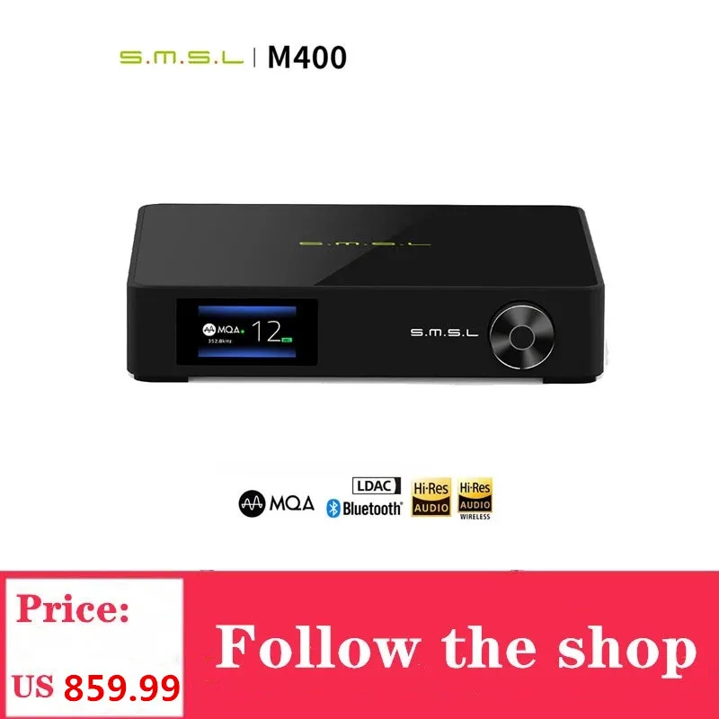 SMSL M400 плеер Bluetooth UAT декодер ЦАП чип AK4499 поддержка MQA декодирование DSD 32 бит 768 кГц USB