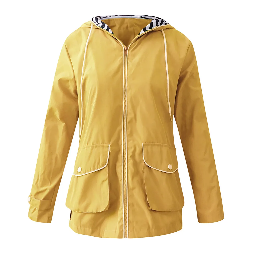 Туристическая одежда для кемпинга Женская однотонная дождевая куртка уличная
