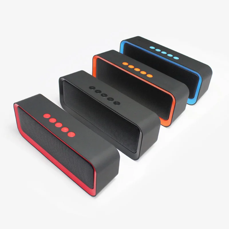 Mini Portable Bluetooth Speaker EBS-308 Metal Mesh Colorful Frame TF Card and U-disk Wireless Stereo Music Player Gadget Gift