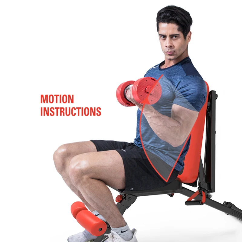Dumbbell bench folding professional bird bench press fitness chair home multifunctional supine board abdominal muscle trainer