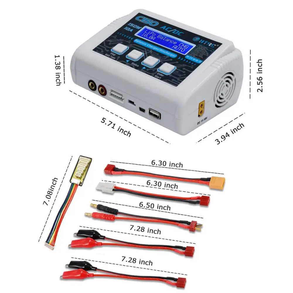 Зарядное устройство Lipo C150 AC/DC 150 Вт 10A RC зарядное устройство для LiPo LiHV LiFe Lilon NiCd NiMh Pb Зарядное устройство
