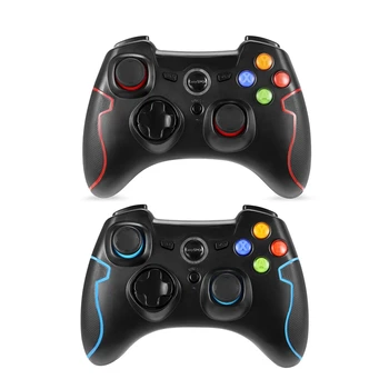

EasySMX 2 set ESM-9013 Wireless Gamepad Joystick Game Controller Compatible with PC PS3 - black & Black-blue