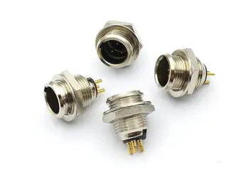 

20-100pcs copper Mini Chassis Panel Mount XLR Male 3PIN/4PIN/5PIN/6PIN connector