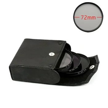 

SLR Camera Photo Outdoor Travel Photography Storage Bag Protection UV CPL FLD 3 In 1 Lens Dustproof Filter Set Portable