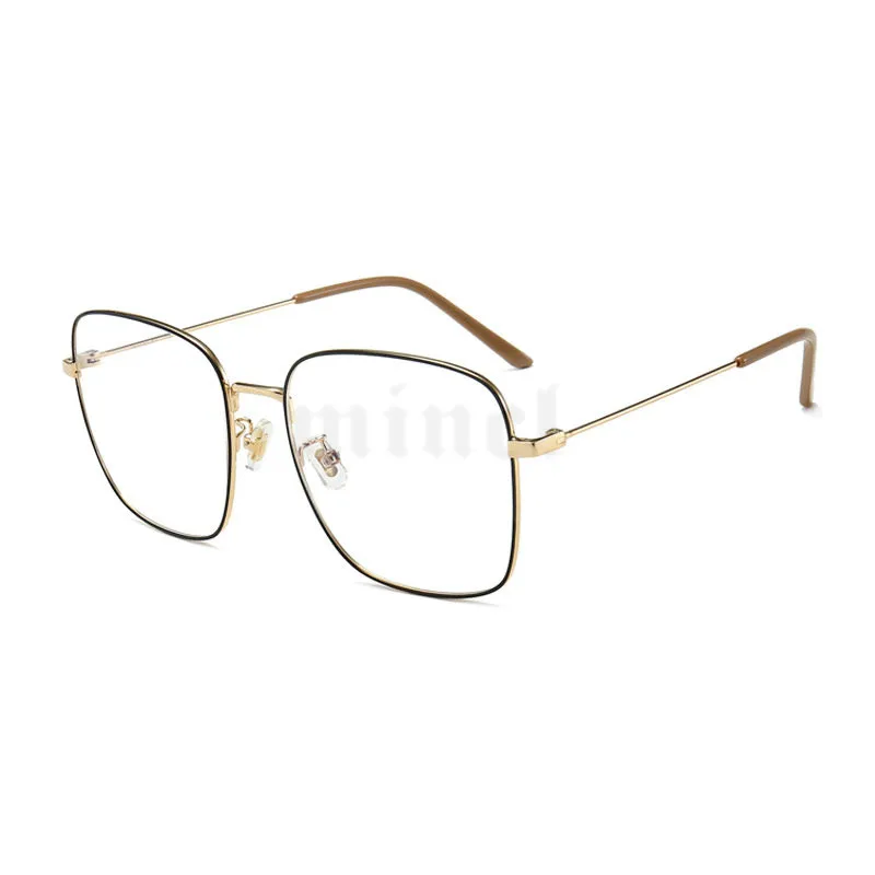 Pure Titanium Glasses Frame Men Prescription Eye Glasses for Men Square Eyeglasses Myopia Optical Frames Eyewear FML - Цвет оправы: black gold