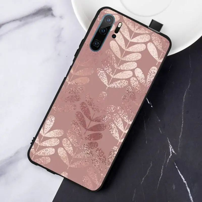 phone case for huawei Vàng Hoa Hồng Trái Tim Tình Yêu Thẩm Mỹ Ốp Lưng Điện Thoại Huawei Honor Giao Phối P 10 20 30 40 Pro 10i 9 10 20 8 X Lite waterproof case for huawei Cases For Huawei