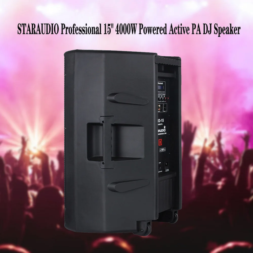 STARAUDIO 15 &quot4000 Вт Питание активных PA DJ 2 полосная Bluetooth Динамик Системы аудио этап