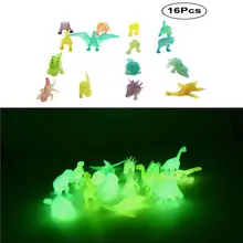 

16pcs Glow In The Dark Dinosaur Toy Luminous Dinosaur Model Figure Toy Decoration Party Favor Gift for Kids (Random Style)