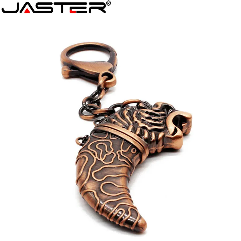 JASTER хит продаж металлическая головка тигра saber креативный USB флеш накопитель 2