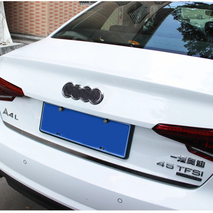 Для Audi A3 8V A4 B6 B7 B8 B9 A6 C6 C5 C7 Q3 Q5 Q7 логотип сзади чехол из углеродного волокна