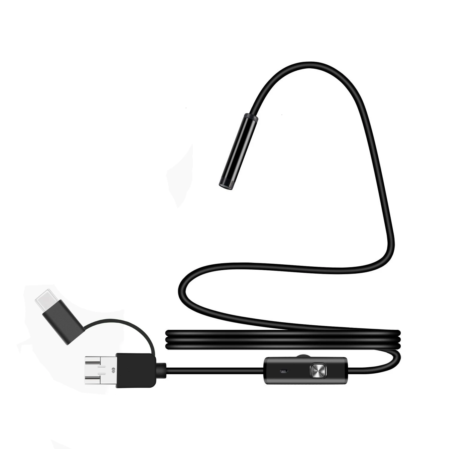 1M Эндоскоп камера 8 мм 3 в 1 USB мини-видеокамеры IP67 Водонепроницаемый 6 светодиодный бороскоп Инспекционная камера для Windows Macbook PC Android - Цвет: 1M