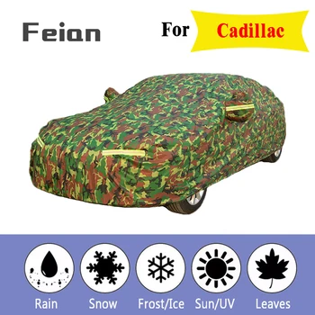 

Waterproof camouflage car covers sun protection cover for car reflector dust rain snow protective suv sedan full for Cadillac