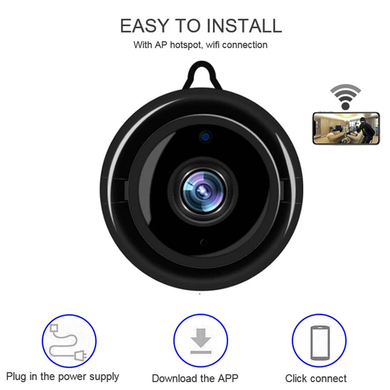 

Small 1080P Wireless Wifi Camera With Sensori Night Vision Camera APP Remote Home Security Mini Wifi Camera