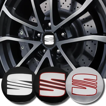 

4PCS 56mm Car styling Tire Wheel Center hub Caps covers Sticker for Seat FR leon ibiza Altea Alhambra Emblem Accessories