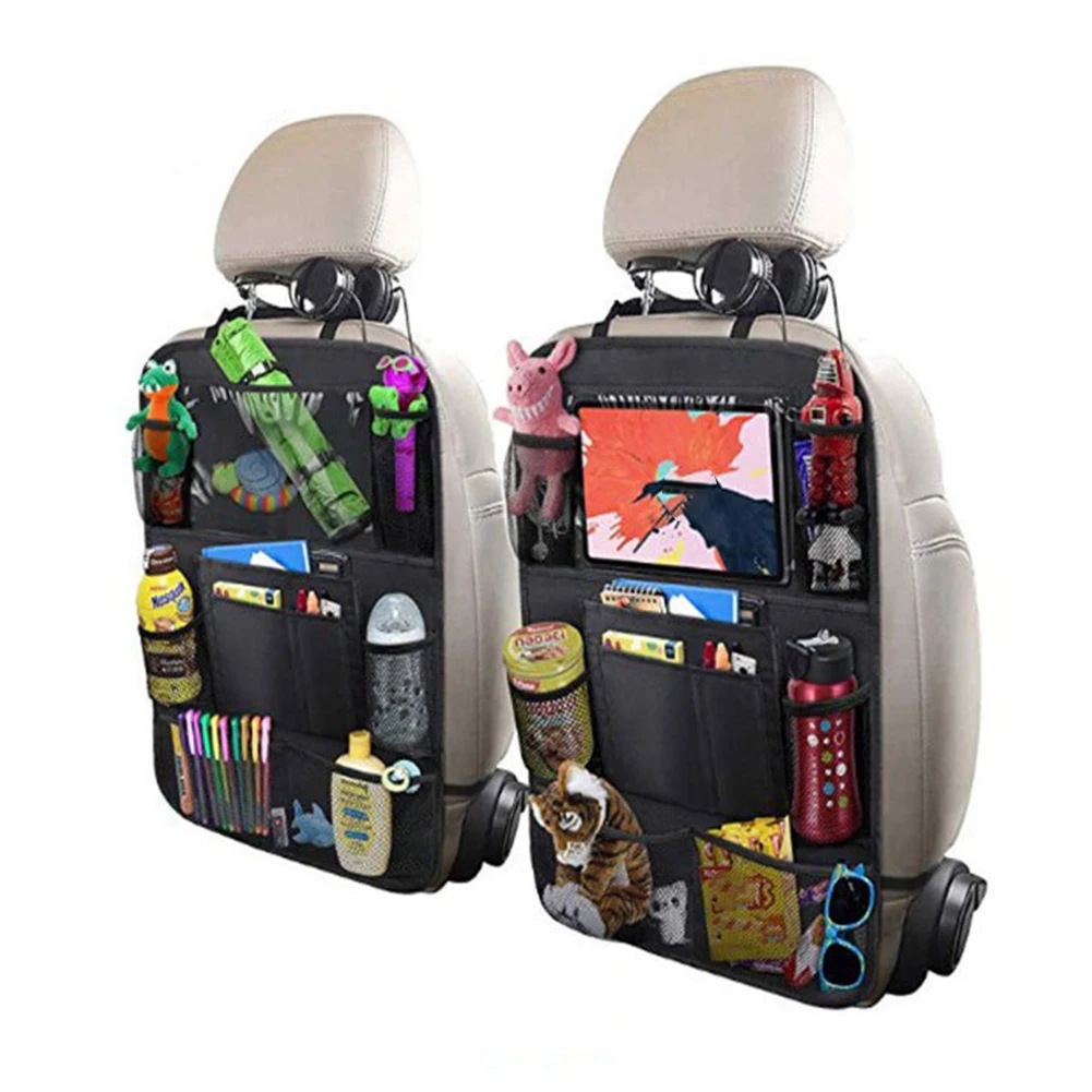 

2 Pcs/set Protectors Car Backseat Bag Vehicle Storage Pockets Space Saving Tablet Holder Container Organizer Practical Hanging