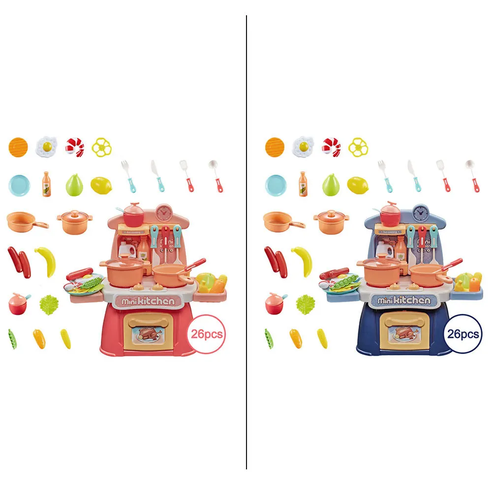 Детская искусственная игрушечная домашняя кухня, набор столовых приборов для маленькой девочки, игрушечные кухонные принадлежности