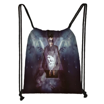 

Custom Adam Lambert Drawstring Bag Cute Daypack Kids Satchel Casual Backpack Teenager Storage Bag Women Men 32x38cm*181031-03-4