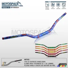 Серый алюминиевый 28 мм 1-1/" Руль для moto rcycle moto MX CR CRF CRM XR YZ YZF WR WRF DR DRX RM rmz EX 85 125 200 250 400 650