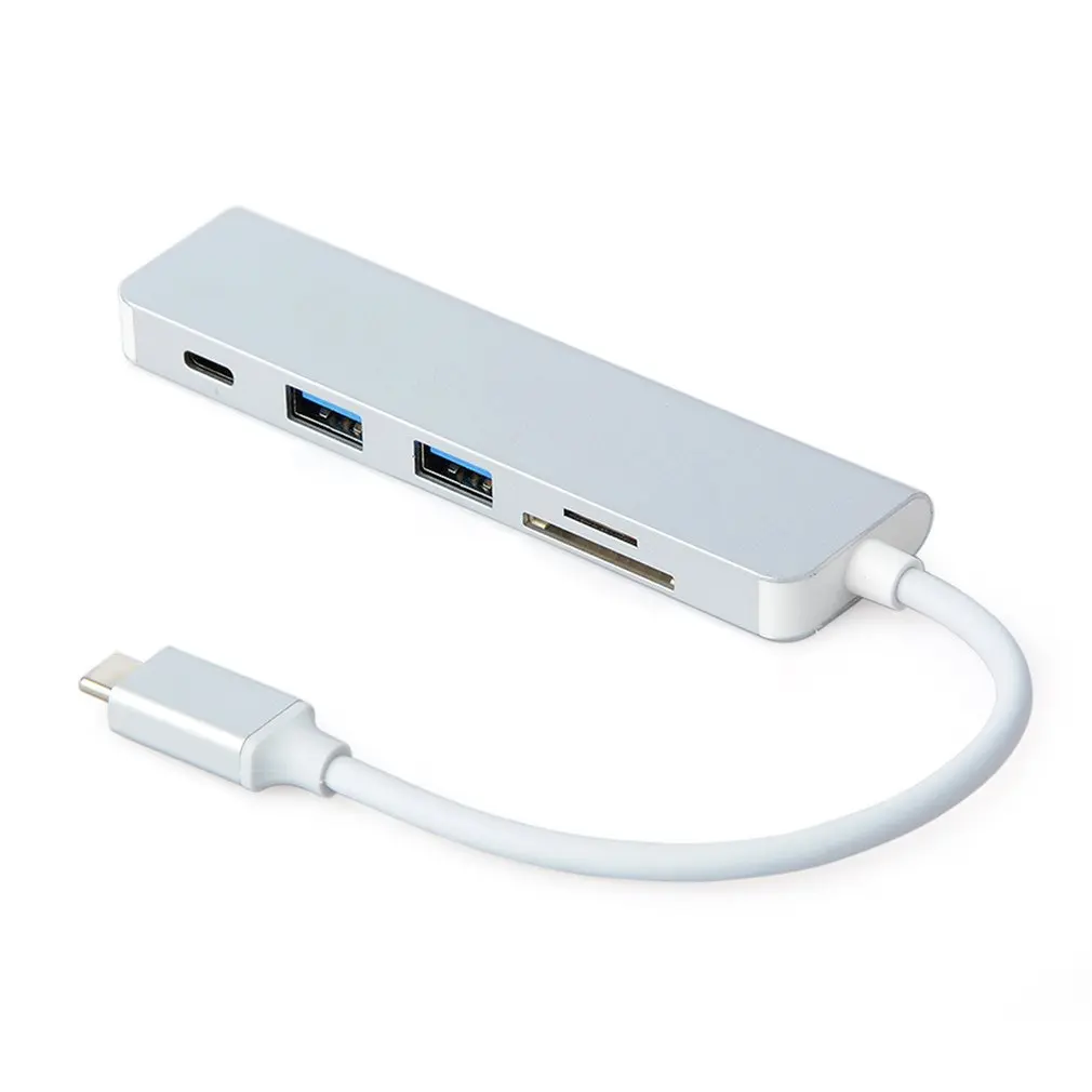 

USB 3.0 Hub For Macbook Pro Type C Hubs 5 In 1 Multi-Port Adapter USB-C Charging Port For MacBook 12 Thunderbolt USB-C Hub