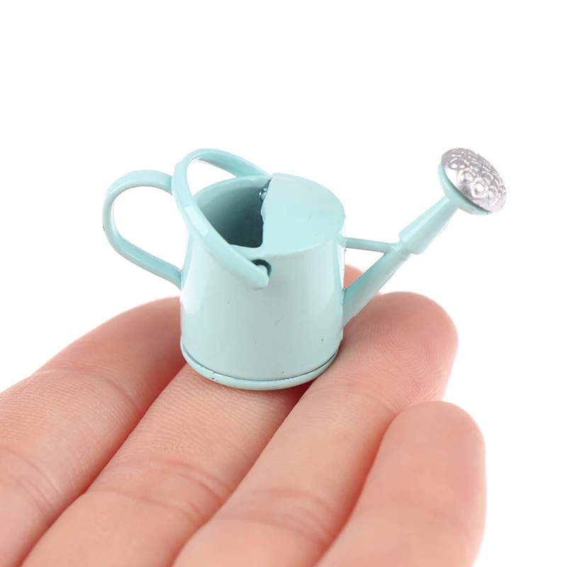 1Pcs 1/12 Dollhouse Miniature Furniture Metal Watering Can Garden Decoration Miniature Furniture 4