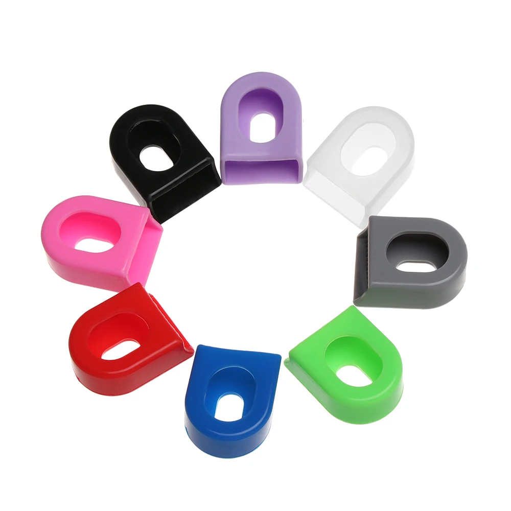 1 Pair Silicone Bicycle Crankset Arm Cover Crank Protector Protective Sheath Dustproof Gel Sleeve Bike Accessories