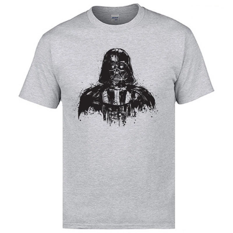 

2018 Discount Man Top T-shirts Death Darth Vader The Dark Side Star Wars Tops & Tees European Normal T Shirt Cotton Fabric