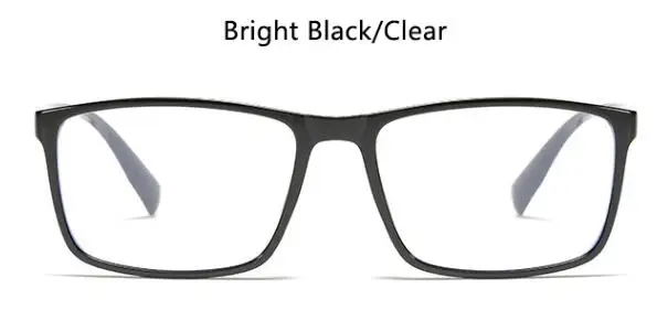 Анти-синий светильник, блокирующие очки, снижают усталость, рабочие очки для компьютера, защитные очки для глаз, оптические очки, оправа для мужчин TR90 - Цвет оправы: bright black clear