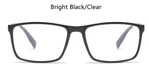 bright black clear Анти-синий светильник, блокирующие очки, снижают усталость, рабочие очки для компьютера, защитные очки для глаз, оптические очки, оправа для мужчин TR90 - Цвет оправы: bright black clear