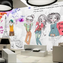 Beibehang 3d обои ностальгия молодежное кафе бар ресторан обои для стен задний план стены papel де parede 3d фресковая роспись