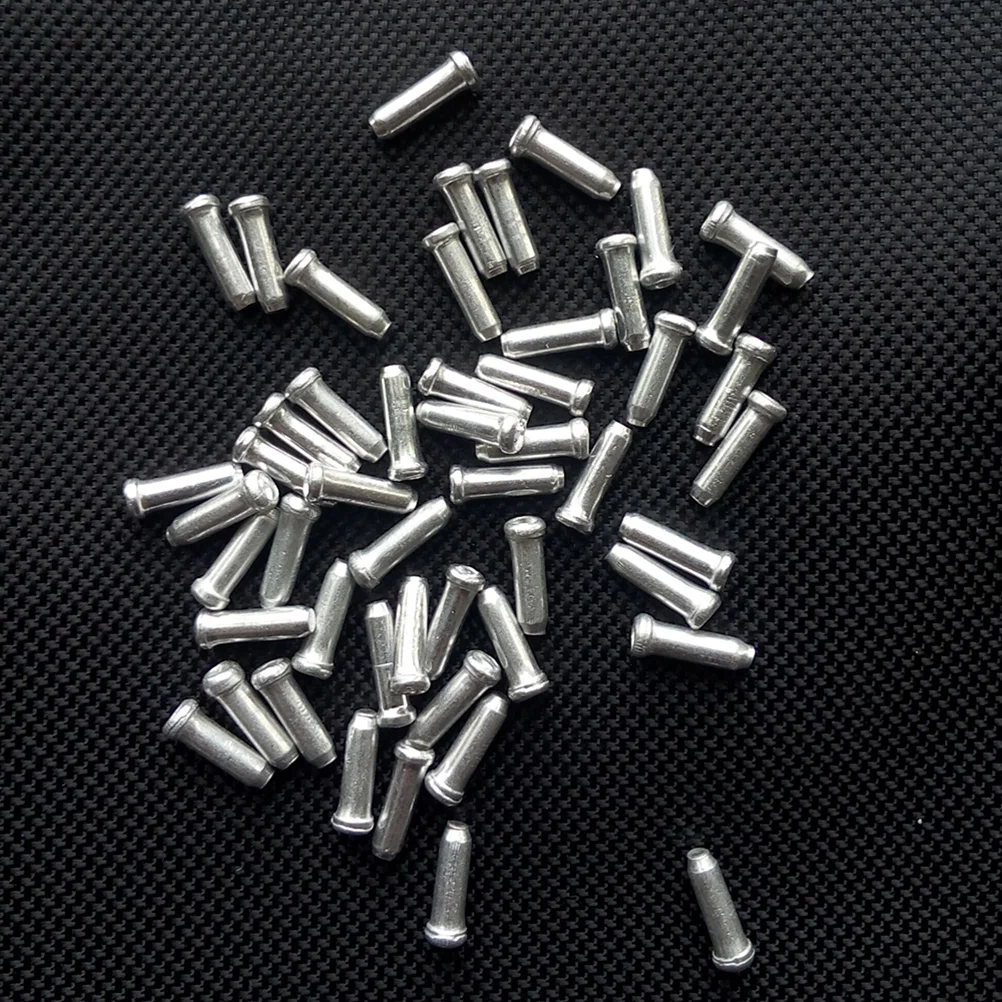 100pcs Metal Bike Brake Gear Cable Wire Outer End Caps Crimps Tips