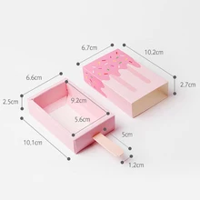 

10pcs Cute Popsicle Shape Candy Box Packaging Box Cartoon Drawer Paper Box Kids Party Favor Box Birthday Party Supplies