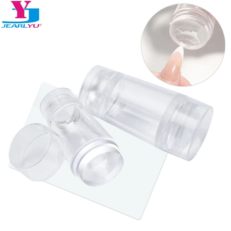  LiBiuty Nail Art Stamper, Dual Head Clear Jelly Nail